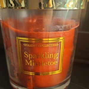 Sparkling Mistletoe Red Holiday Candle